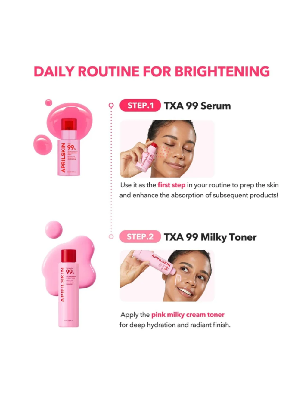 APRILSKIN TXA+Niacinamide 99 2-In-1 Pink Milky Toner